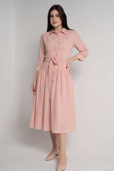 mica فستان نسائي متوسط الطول بأكمام 3/4