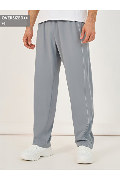 Styli بنطال رياضي كبير الحجم بتصميم بونتي نيت مع حواف جانبية متباينة