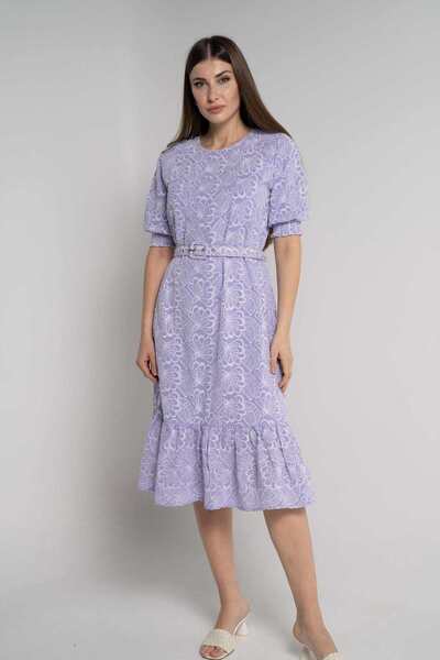 mica فستان ميدي بأكمام 3/4 للنساء