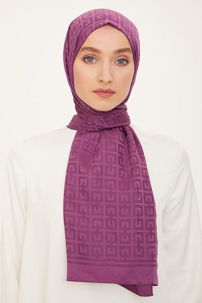 Armine Şal din safir jacquard - AT2SFR - 36 - violet