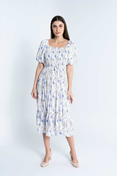 mica فستان متوسط الطول محدد الخصر