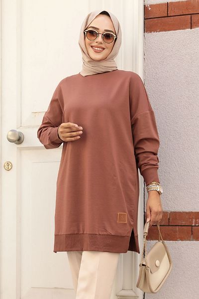 Sargınlar Brown Hijab Tunic