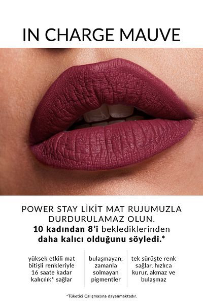 AVON POWER STAY LIQUID LIP COLOUR - In charge mauve