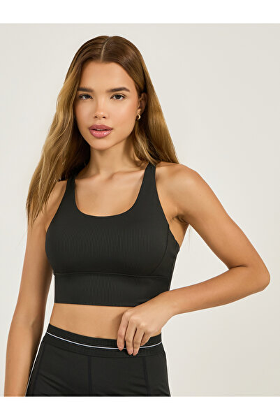 Styli حمالة صدر رياضية متوسطة الدعم بأشرطة متقاطعة متعددة ومضلعة