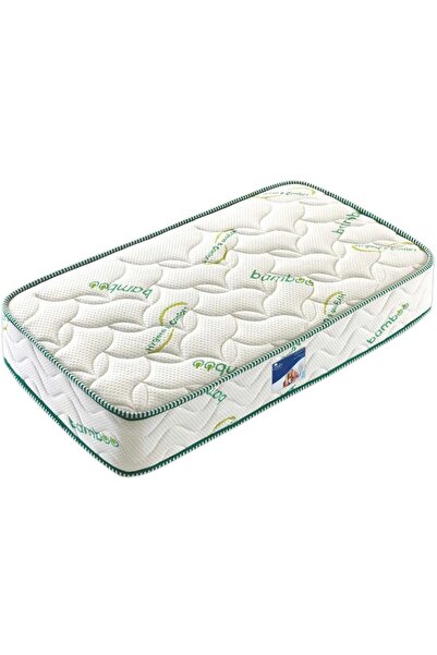 POOLY Bamboo Bebek Yatağı 50 X 80 Cm Soft Lüks Ortopedik Bebek Yatağı Beşik Yatağı Oyun Parkı Yatağı