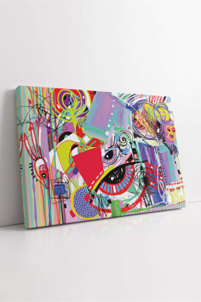 KOSS Dijital Modele geometrice Ochi colorați Linii mixte abstracte expresioni...