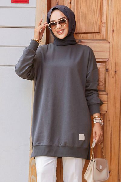 Sargınlar Dark Smoked Hijab Tunic
