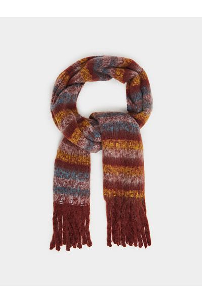 Styli Striped Scarf with Tassel Edge