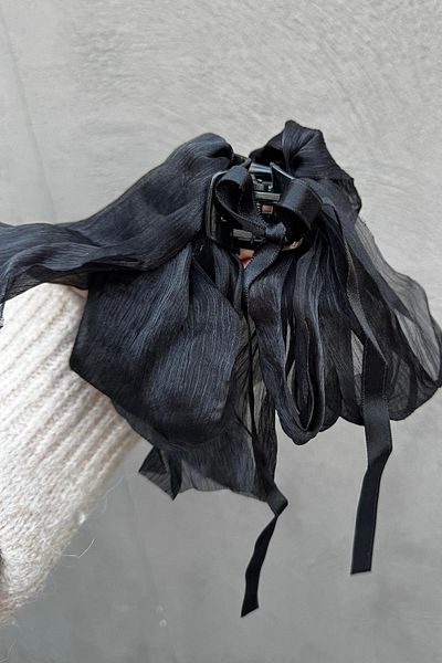 TAKIŞTIR Black Color Ribbon Figured Latch Buckle