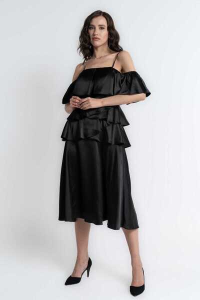 mica Soft Midi Dress with Straps