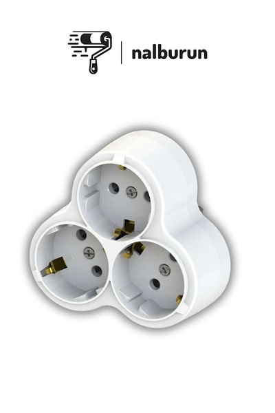 Nalburun 3-Piece Grounded Daisy Golyat Triple Socket Coupler Clover