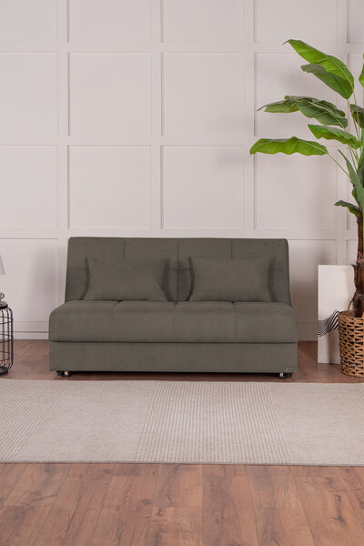 Kilim Mobilya Robin İki Kişilik Yatak Olabilen Koltuk Kahverengi (PRATİK YATA...