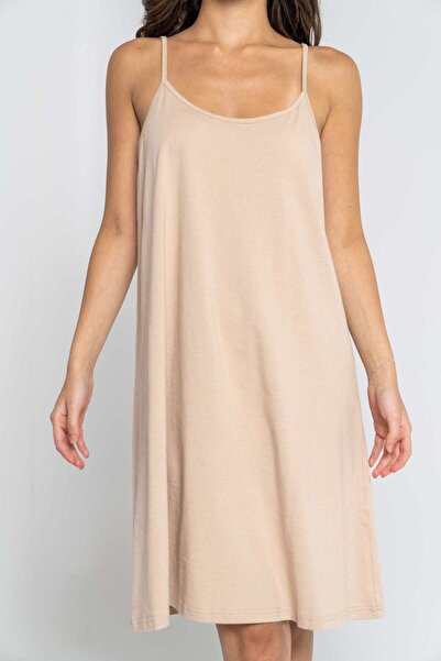 mica Plain Short Dress with Straps