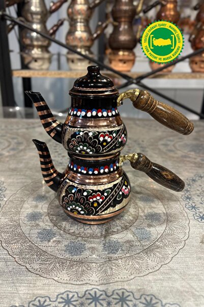 Yardımcı Bakır Since 1997 BAKIR KÜÇÜK MİNE İŞLEME SİYAH DAMAT ÇAYDANLIK