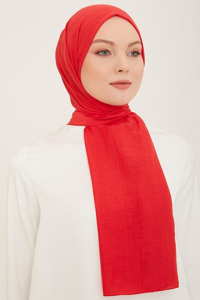 Armine Natural Soft Shawl - 62 - Red