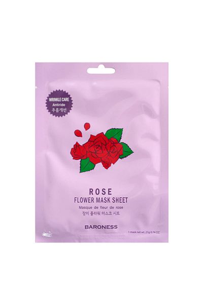 Baroness Rose Flower Mask Sheet, 21 g - Sheet mask with rose flower extract