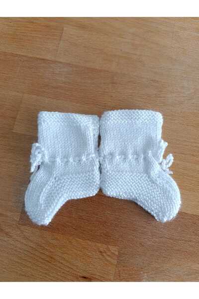 Merve ÖZTÜRK El Örgüsü Bebek Patik Beyaz