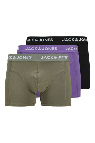 Jack & Jones Pack of 3 - Solid Printed Waistband Trunk