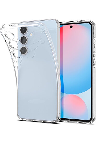 m.tk moveteck Samsung Galaxy S24 Fe Kılıf Kamera Çıkıntılı Korumalı Renksiz Yumuşak Şeffaf Silikon Kapak