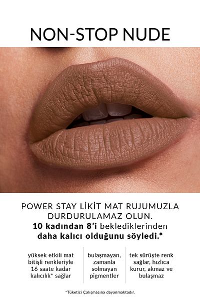 AVON Power Stay Liquid Matte Lipstick - Non Stop Nude