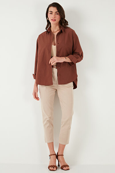 Lela Cotton Regular Fit Front Short Back Long Oval Cut Shirt Shirt Cf25S 163867