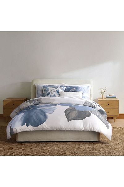 Orange Bed & Bath طقم سرير مزدوج من مارجوت فلورال مصنوع من القطن بنسبة 100%، مكون من 8 قطع، 274 × 243 سم