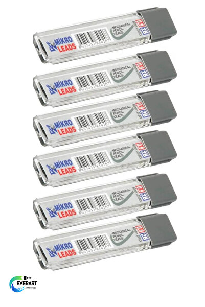 everart Kalem Ucu 2B 0,9 mm 6 Adet Mekanik Uçlu Otomatik Kurşun Kalem Ucu 2B ...