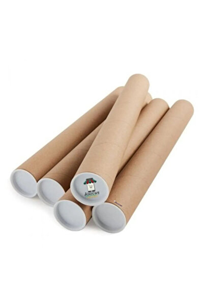 ABOOWE Postüp Silindir Kutu 5 cm X 25 cm Poster Afiş Harita Gönderi Tüpü 5 Adet