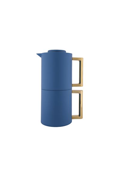ALSAIF Coffee And Tea Vacuum Flask From Deva Size: 1.0 L Color: Dark Blue/gold