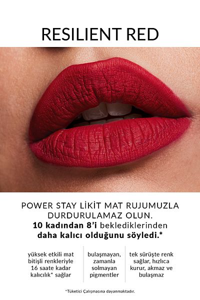 AVON Power Stay Liquid Matte Lipstick - Resilient Red