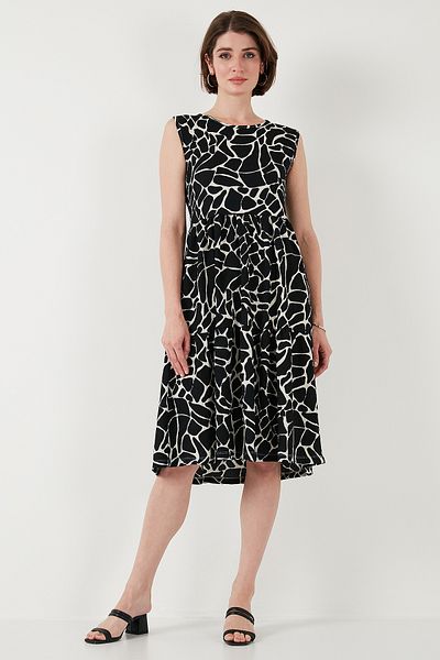Lela Sleeveless Print Midi Dress - Dress 5869007