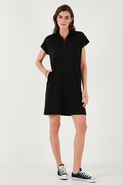 Lela Regular Fit Polo Yaka Mini Elbise ELBİSE 5866153