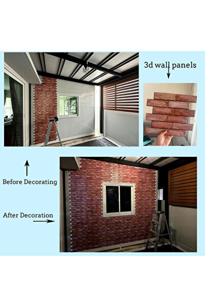 TechnoSmart 30X30cm 6Adet 3D Kendinden Yapışkanlı Duvar Kağıdı Kaplama Mutfak Banyo 1paket 0,54 m2