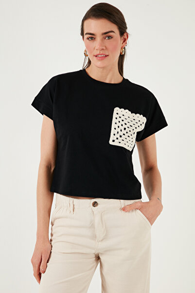 Lela Pamuklu Tek Cepli Regular Fit Bisiklet Yaka T Shirt T SHİRT 5865818