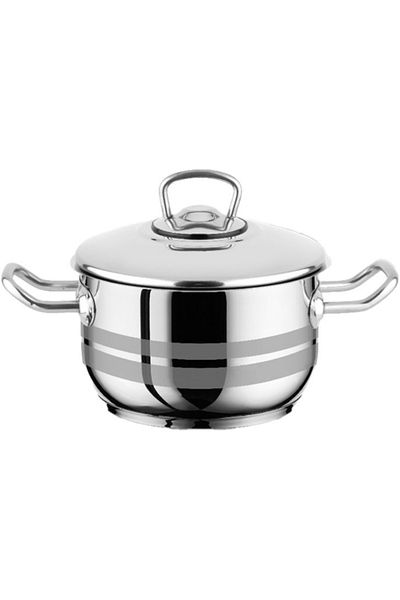 Top Chef Turkish 18/10 stainless steel pot, size 30cm Silver
