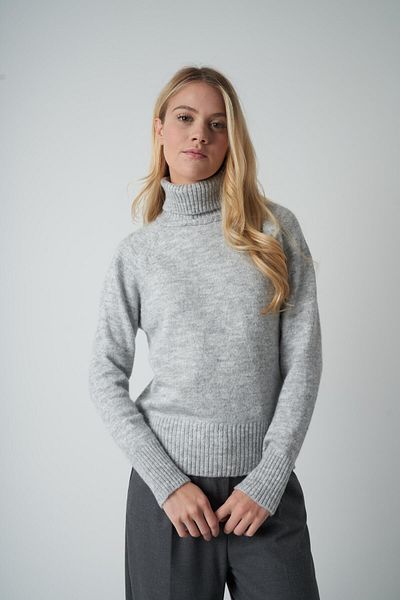 citycenterfashion Pulover de bază cu gât înalt pentru femei cty-abr-7255