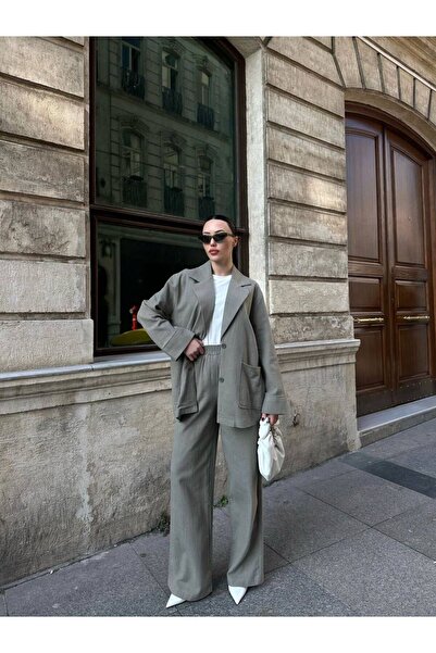 My Blog طقم كتان جيزا باللون الأخضر الداكن - 912065