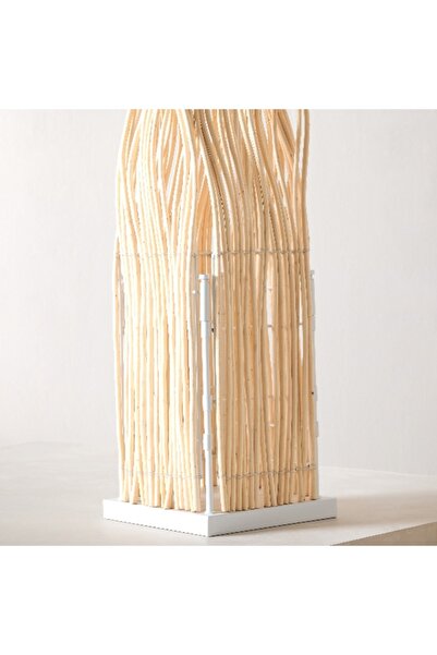 Home Box Naturel Wicker Floor Lamp - 36.5x32x156 cm