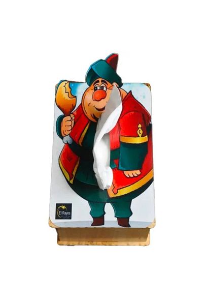 Wavy store A wooden Ramadan tissue box in the shape of the Fananis character