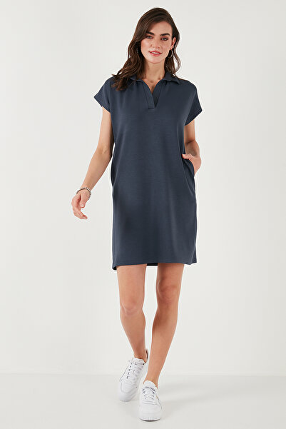 Lela Regular Fit Polo Yaka Mini Elbise ELBİSE 5866153