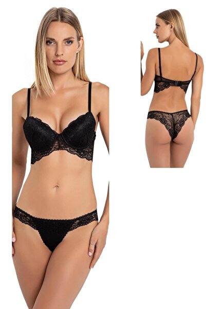 Venüs Dolgulu Balenli Dantelli Sütyen Takımı