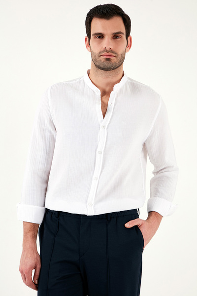 Buratti Βαμβακερό κανονικό γιακά πουκάμισο Judge Ανδρικό πουκάμισο CF25S 127702