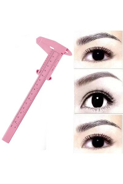 gaman Pink Microblading and Permanent Makeup Measuring Ruler Caliper Pink, Permanent Eyebrow, Permanent Makeup