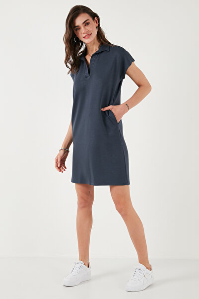 Lela Regular Fit Polo Yaka Mini Elbise ELBİSE 5866153