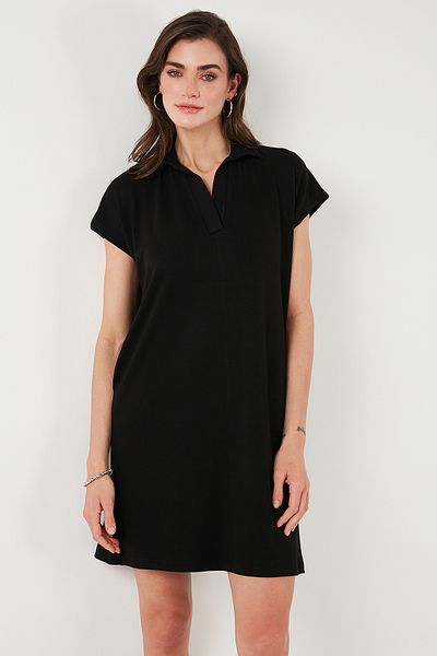 Lela Regular Fit Polo Neck Mini Dress Dress 5866153