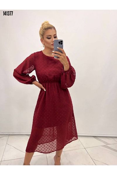 Kokosh moda Rochie din șifon cu mânecă lungă, căptușită, cu decolteu, pentru femei, sezon nou