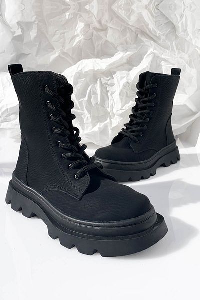 BRITY Thermo Sole Suede Μποτάκια με κορδόνια και φερμουάρ