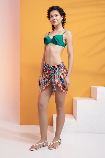 XCLSV Patterned Mini Pareo - Design That Does Not Show