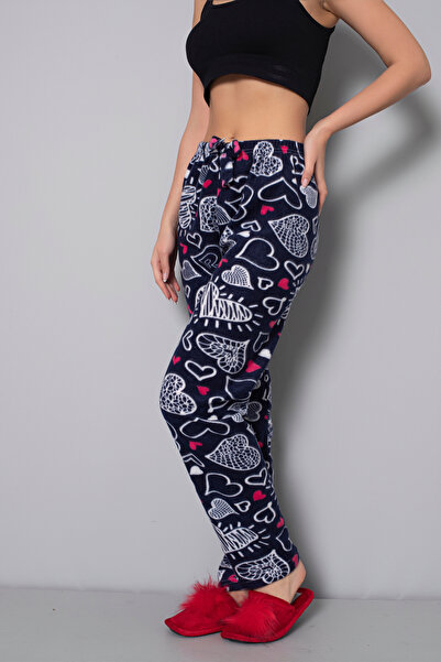 Özlem & Donex Kalın Polar Kumaş Lastikli Bel Kadın Pijama Altı