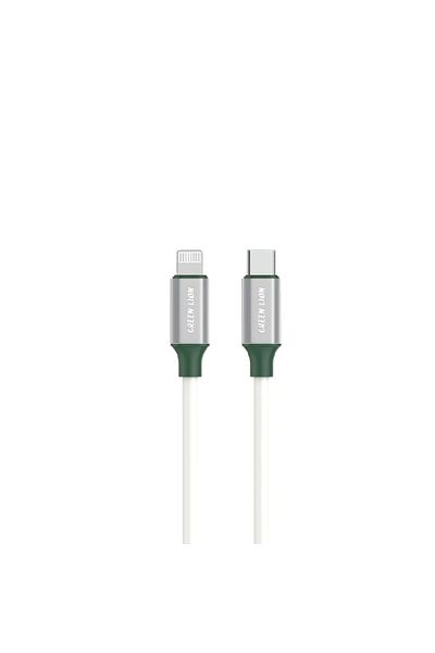 Green Lion Pvc Usb-C To Lightning Wide Cable 1M Pd 20W - White